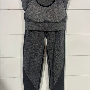 Pink Gray and Black Activewear Set